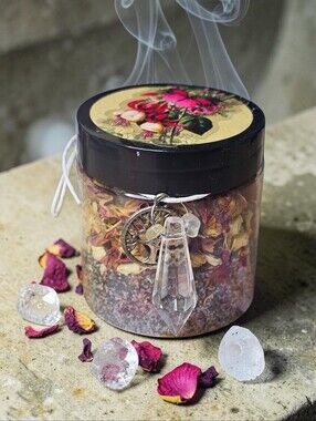 Earthy Gurl Herbal Bath 2oz Jar W/ Suprise Crystal And Gifts
